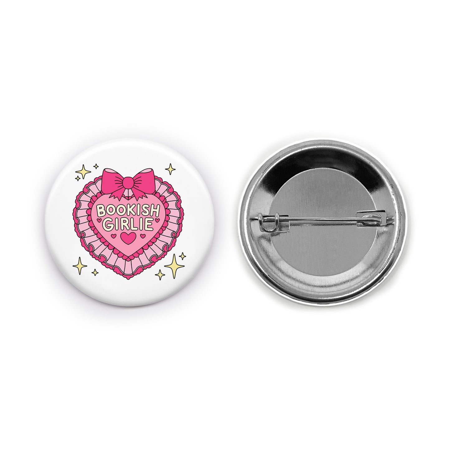 Bookish Girlie Pin-back Button