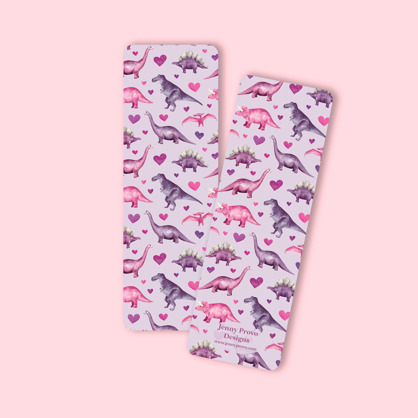 Pink and Purple Dinosaurs Bookmark
