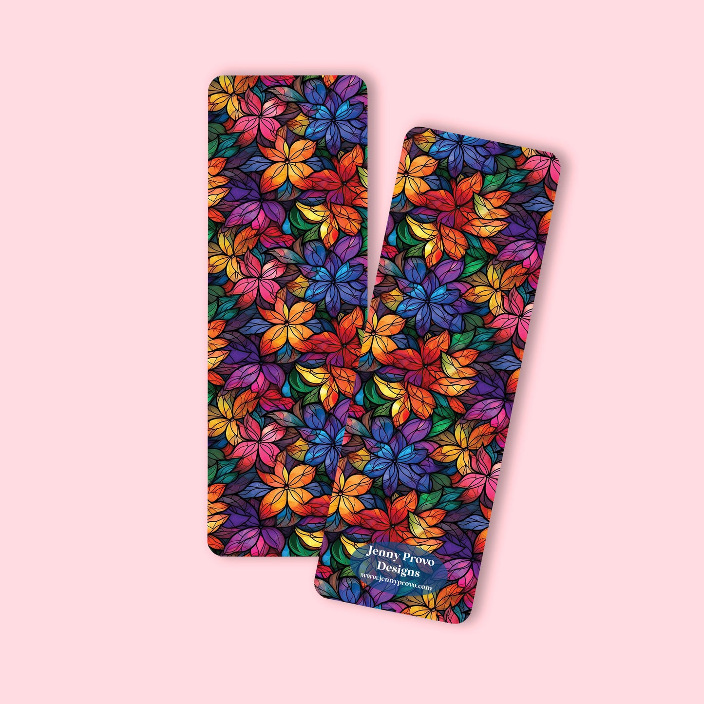 Stained Glass Floral Bookmark