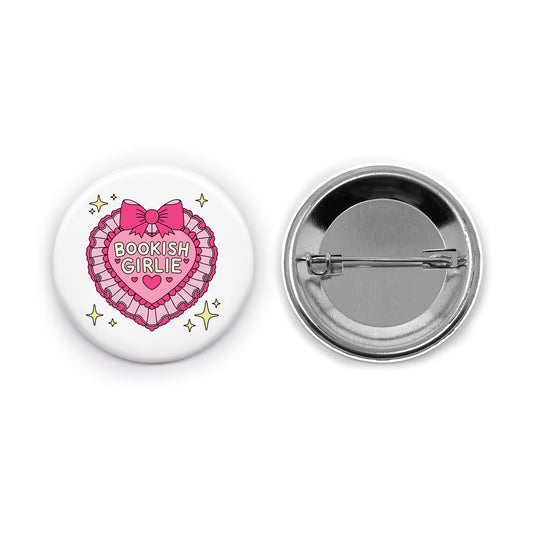 Bookish Girlie Pin-back Button