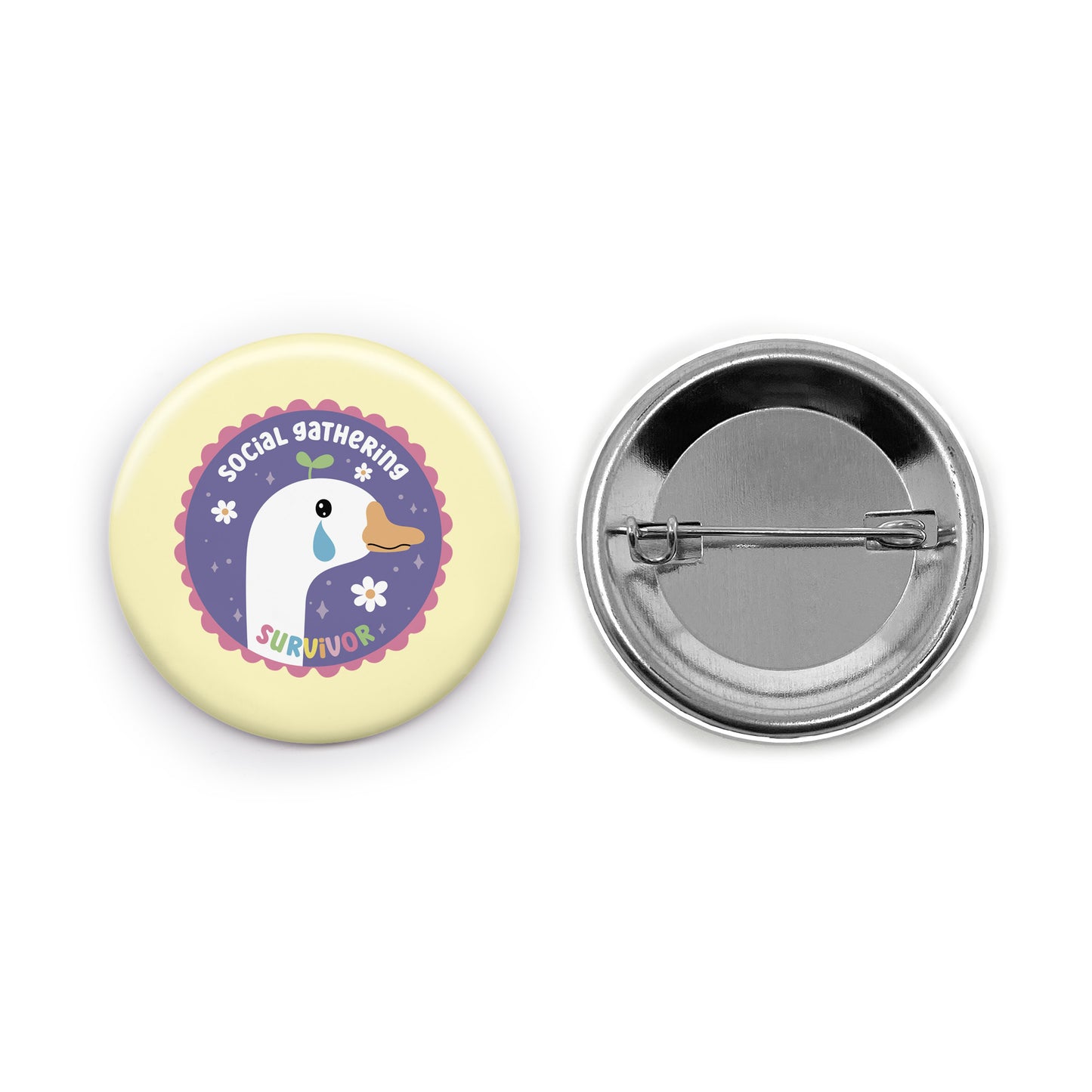 Social Gathering Survivor Pin-back Button