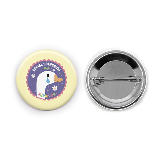 Social Gathering Survivor Pin-back Button