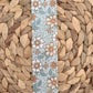 Blue & Coral Floral Bookmark, 2 x 8"