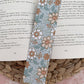 Blue & Coral Floral Bookmark, 2 x 8"