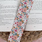 Teal and Pink Floral Bookmark, 2 x 8"