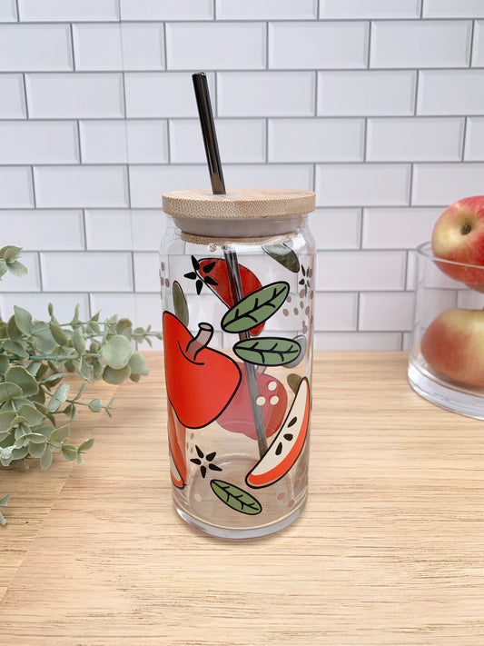 Apples Iced Coffee Glass - 20oz