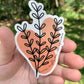 CLEAR Floral Boho Human Rights Sticker, 2.49 x 4 in